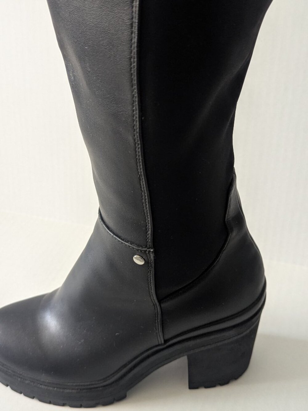 Women's Tall Black Boots, Size 8 - Picture 9 of 9